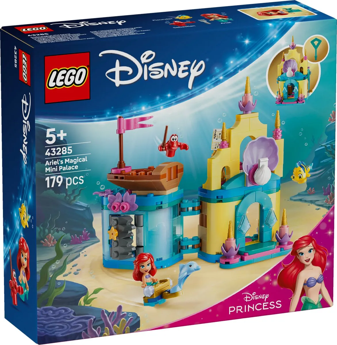 LEGO Disney Princess Arielles Magisch Mini-Schloss 179 Stenen - 3 Minifiguren - Multicolor