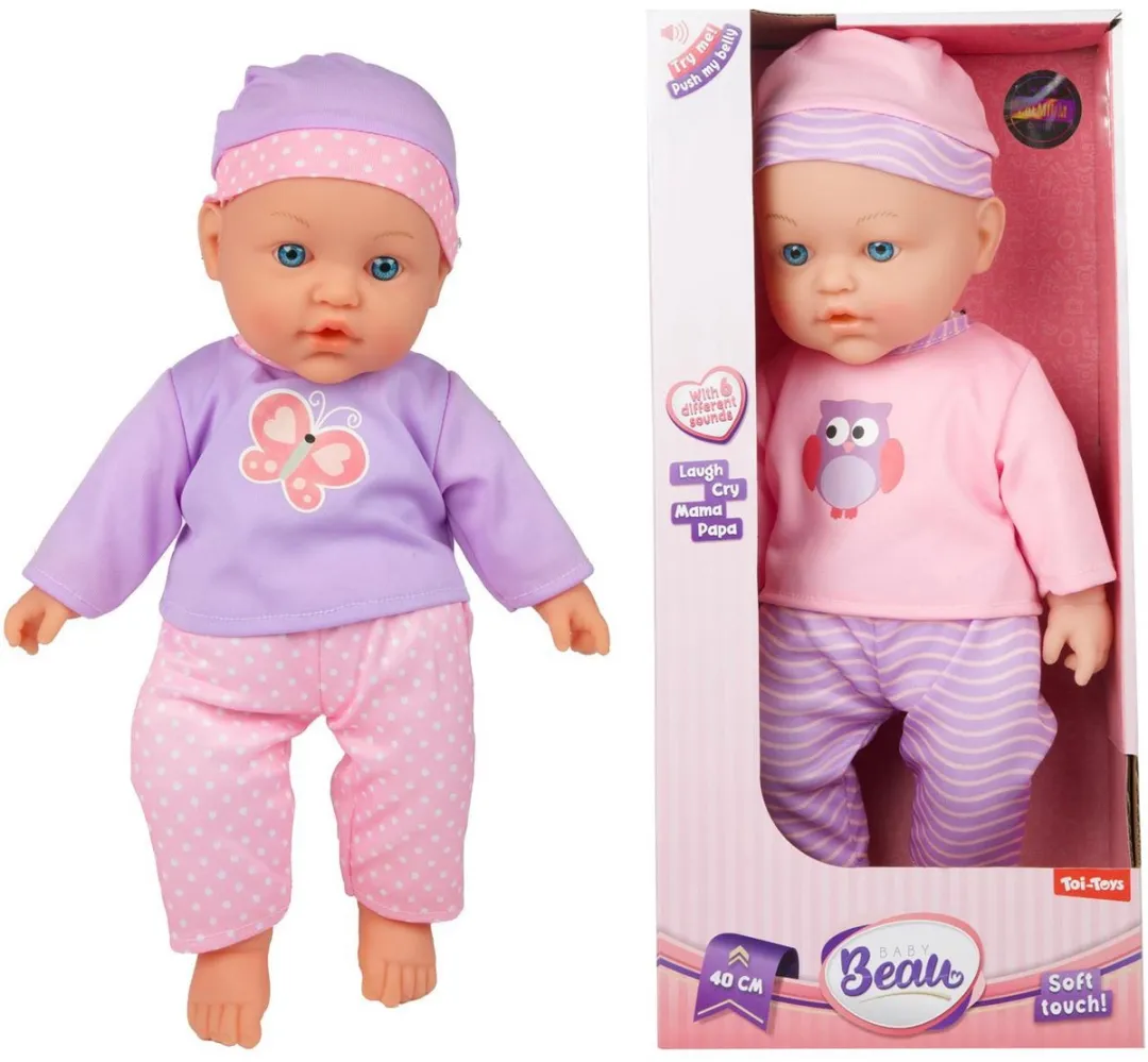 Toi-Toys Beau Zachte Babypop 40cm Multicolor