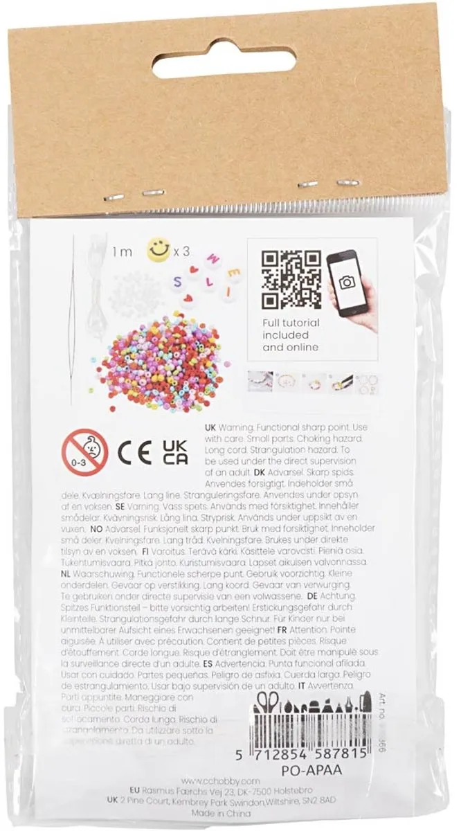 Creativ Company Mini Hobbyset Sieraden Smileys Armbandjes - Multicolor