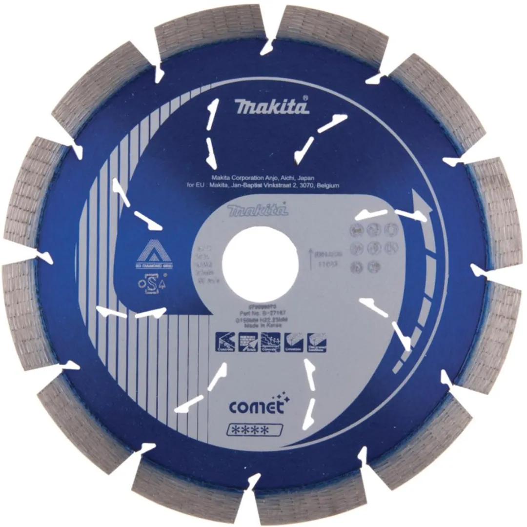 Makita Comet B-27187 Diamantschijf 150mm Metaal - Blauw - afbeelding 6 van 6