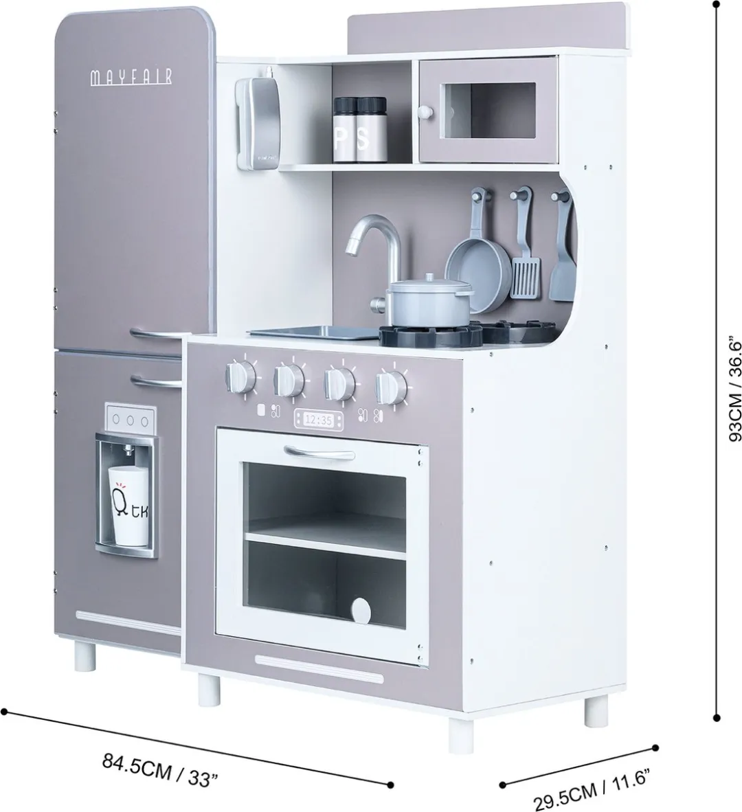 Teamson Kids Retro Houten Speelkeuken Grijs