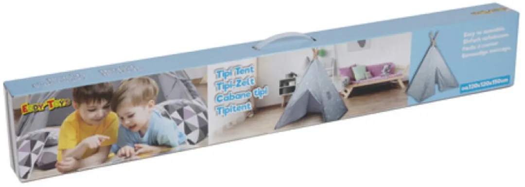 Eddy Toys Tipi Tent - 120x120x150cm - Blauw