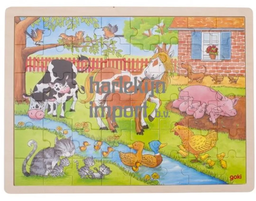 Goki Leven op de Boerderij Puzzel 48-delig - Multicolor