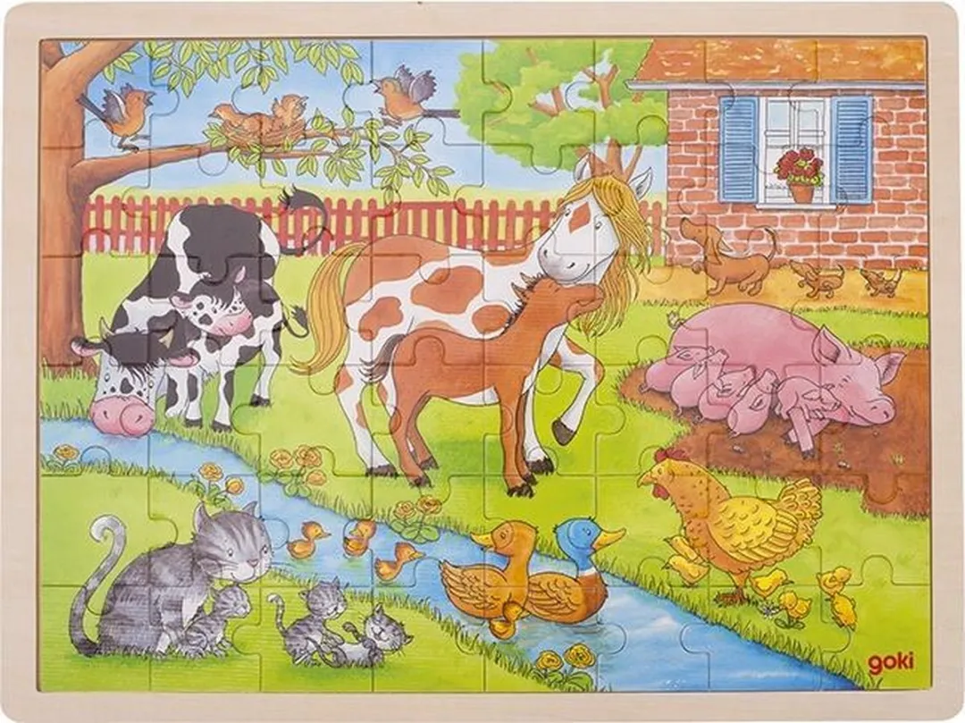 Goki Leven op de Boerderij Puzzel 48-delig - Multicolor