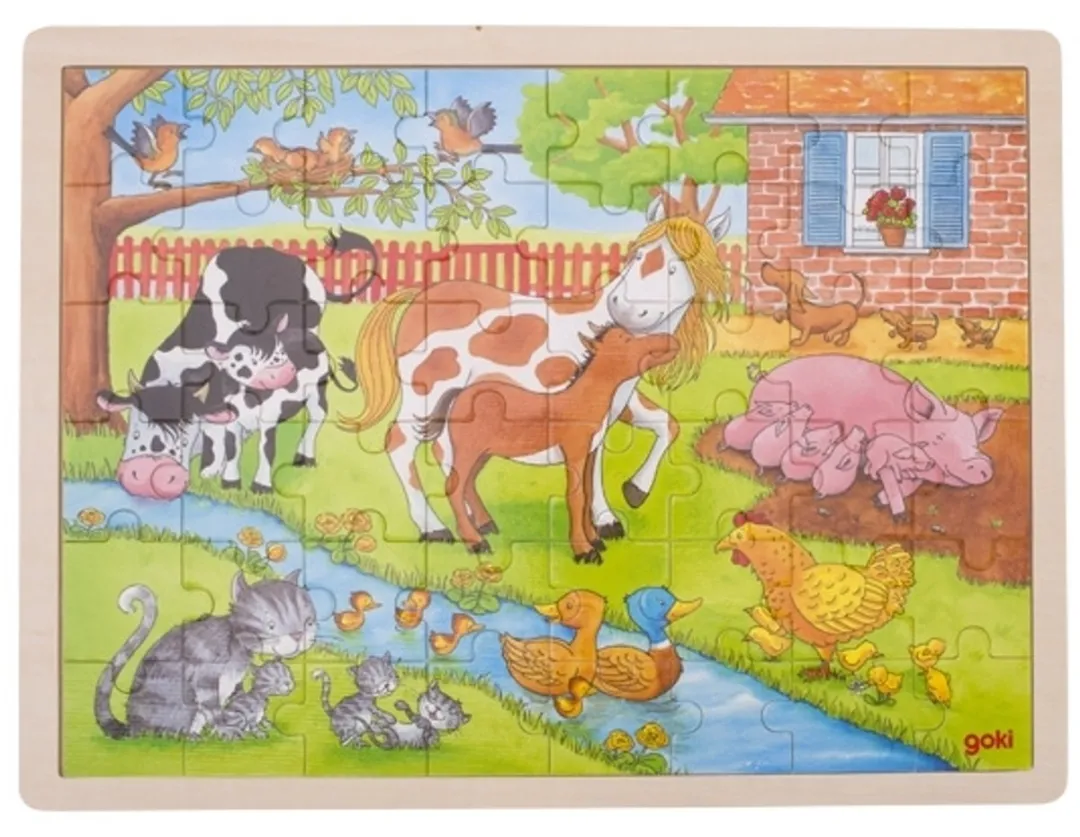 Goki Leven op de Boerderij Puzzel 48-delig - Multicolor