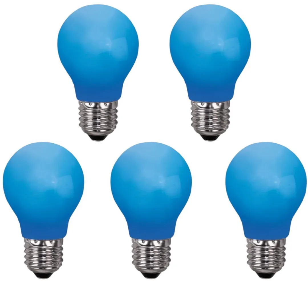 Star Trading Prikkabel Blauw E27 0.9W - 5 Stuks