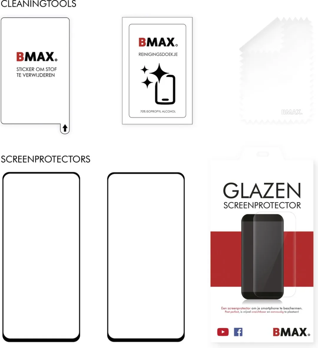 BMAX OnePlus Nord CE Screenprotector Glas 2 Stuks - Zwart