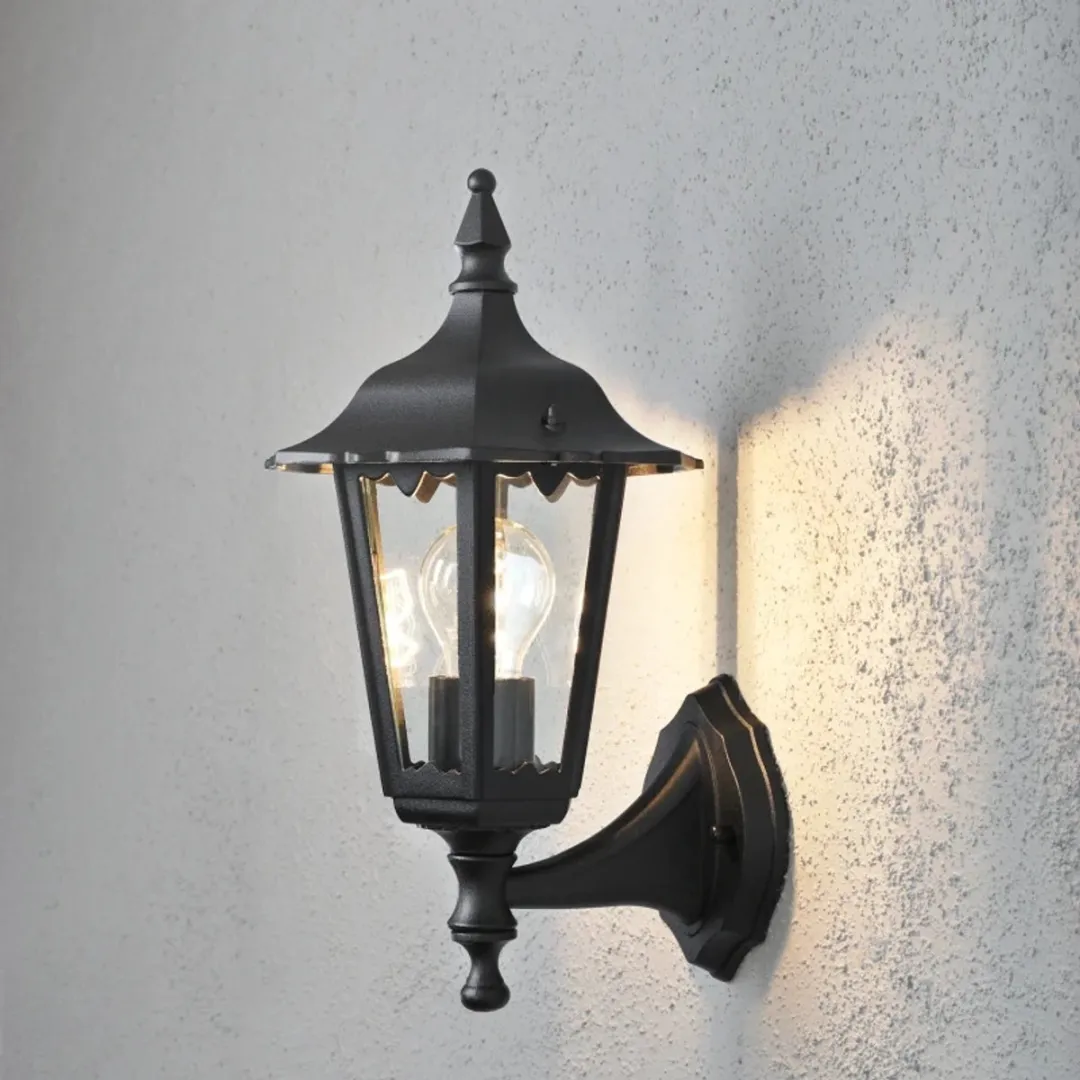 Konstsmide Firenze Wandlamp 60W E27 - Matzwart