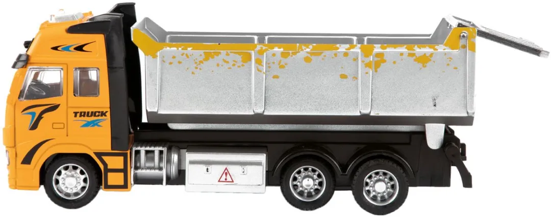 Toi-Toys Metal Pull-back Kiepwagen 1:38 - Oranje
