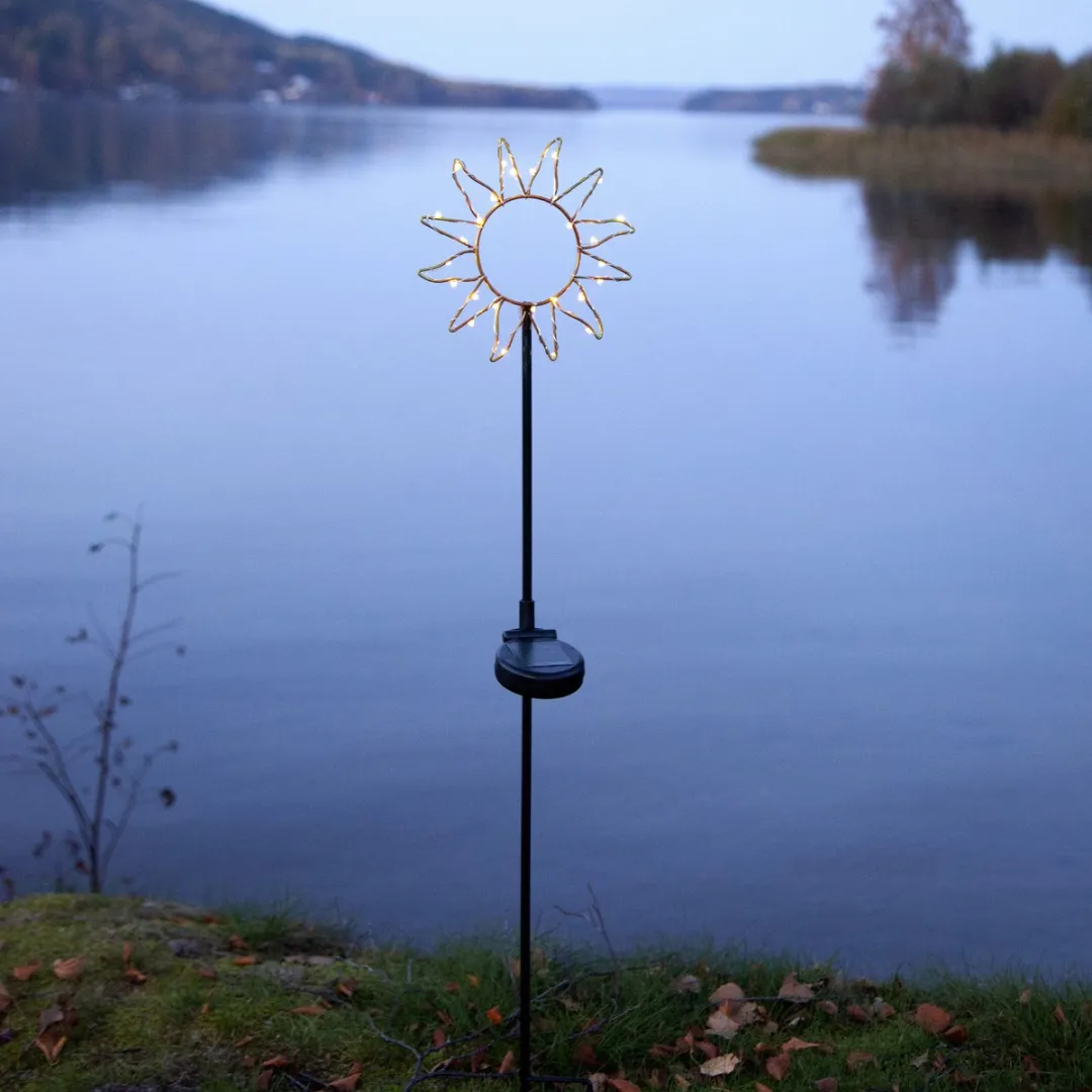 Star Trading Sunny Solar Tuinprikker 77cm - Warm Wit - Goud