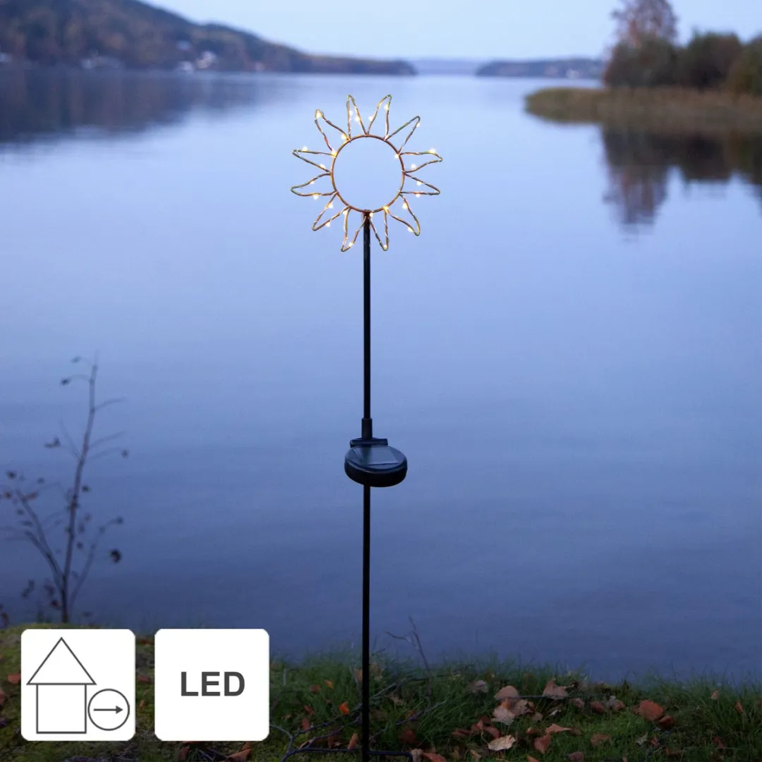 Star Trading Sunny Solar Tuinprikker 77cm - Warm Wit - Goud