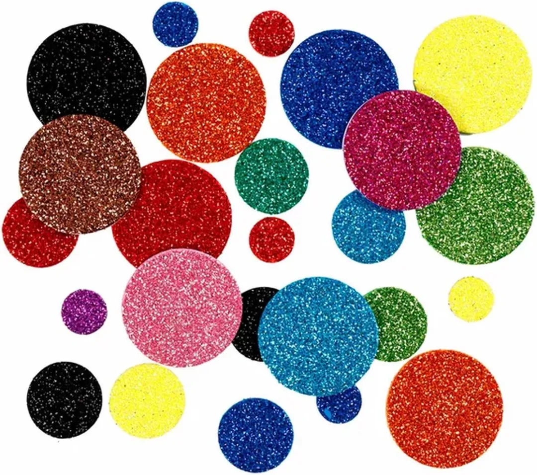 Creativ Company EVA Foam Cirkels Glitter - 150 Stuks