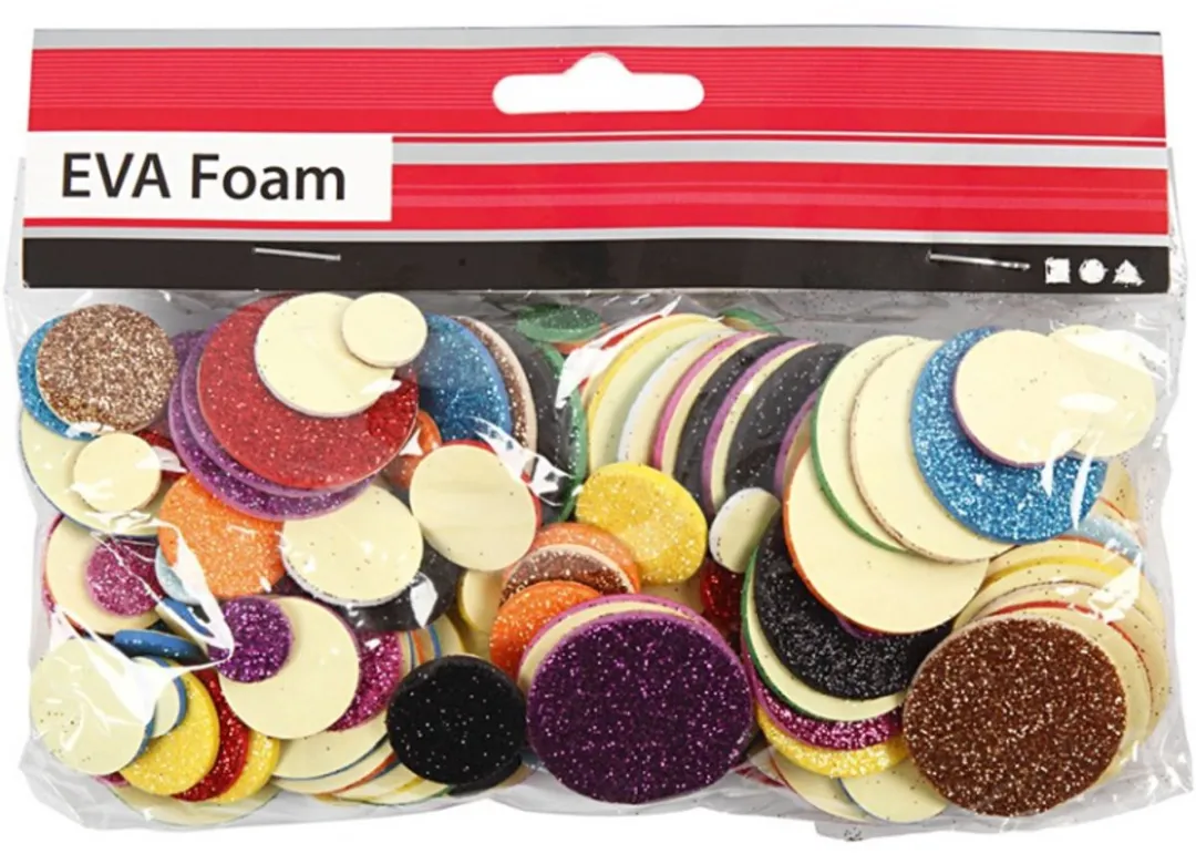Creativ Company EVA Foam Cirkels Glitter - 150 Stuks