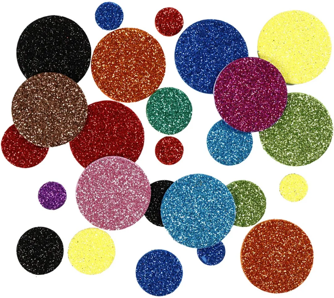 Creativ Company EVA Foam Cirkels Glitter - 150 Stuks