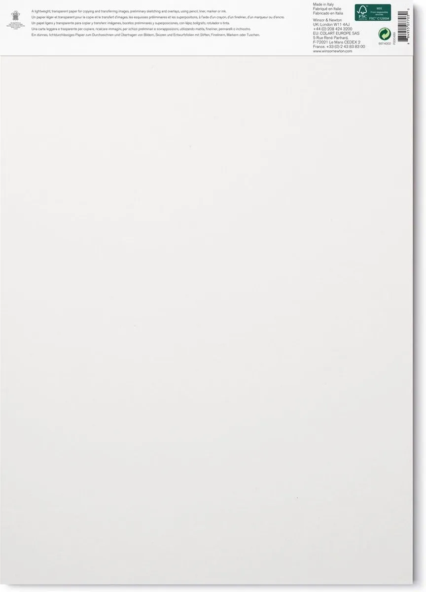 Winsor & Newton Tracing Paper A3 - 40 Vel Transparant Wit