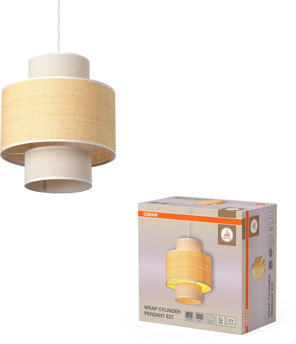 Osram Decor Wrap Cilinder Hanglamp E27 - Beige