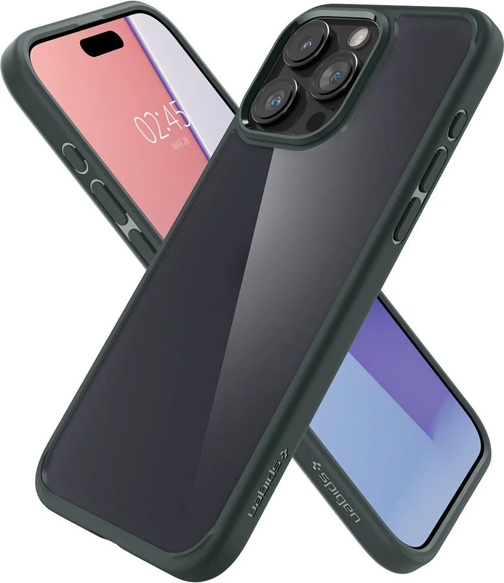 Spigen Ultra Hybrid ACS06569 Hoesje - iPhone 15 Pro Max Groen - afbeelding 6 van 6