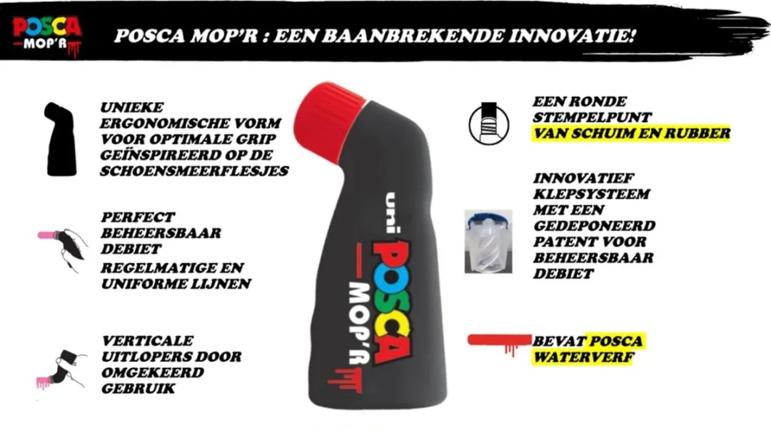 Posca Mop'R XXL Verfmarker 3-19mm - Rood