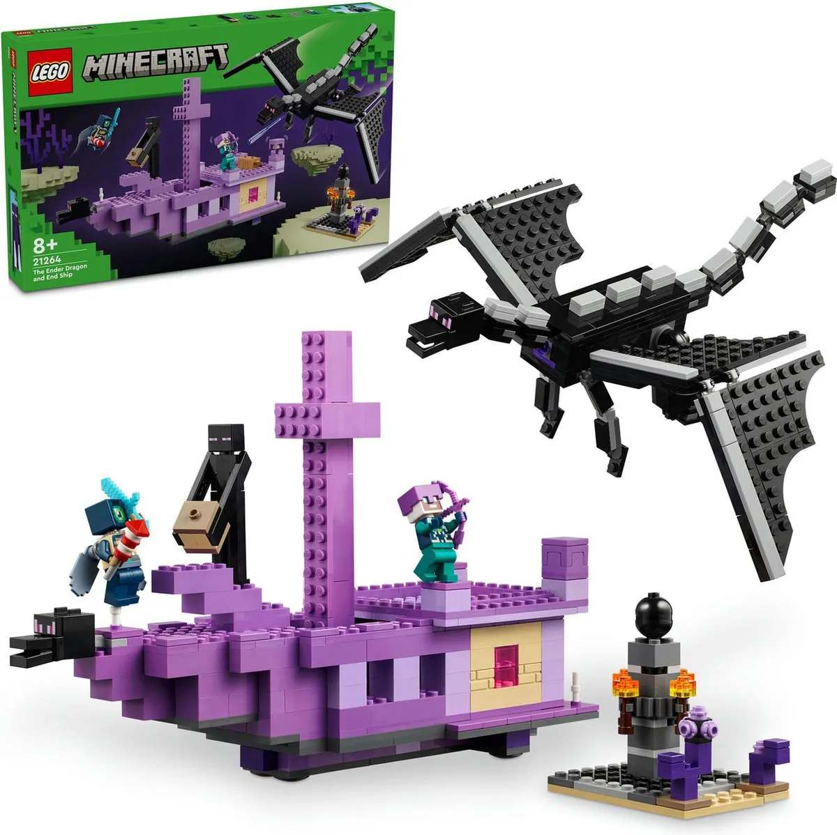 LEGO Minecraft De Enderdraak & End-schip 21264 - 657 Stukken
