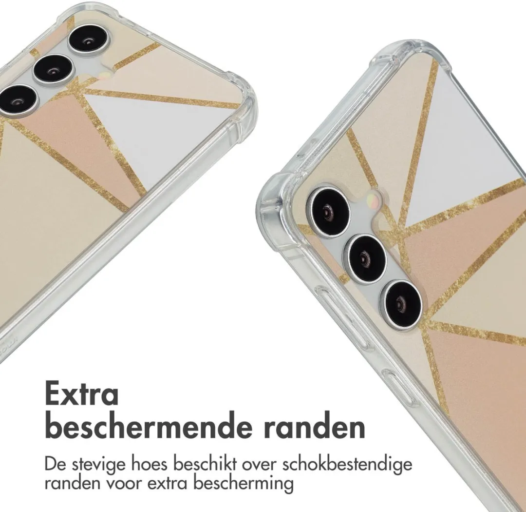 imosHion Hoesje Samsung Galaxy S24 Beige Graphic