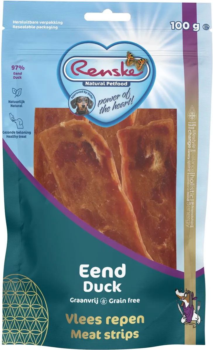 Renske Vleesrepen Eend & Groente - 100g