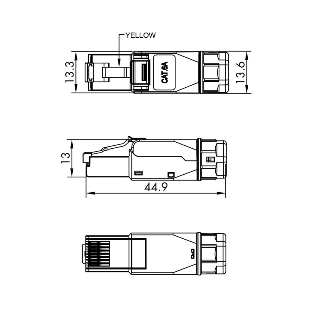 Value Field Connector RJ-45 Cat.6A STP