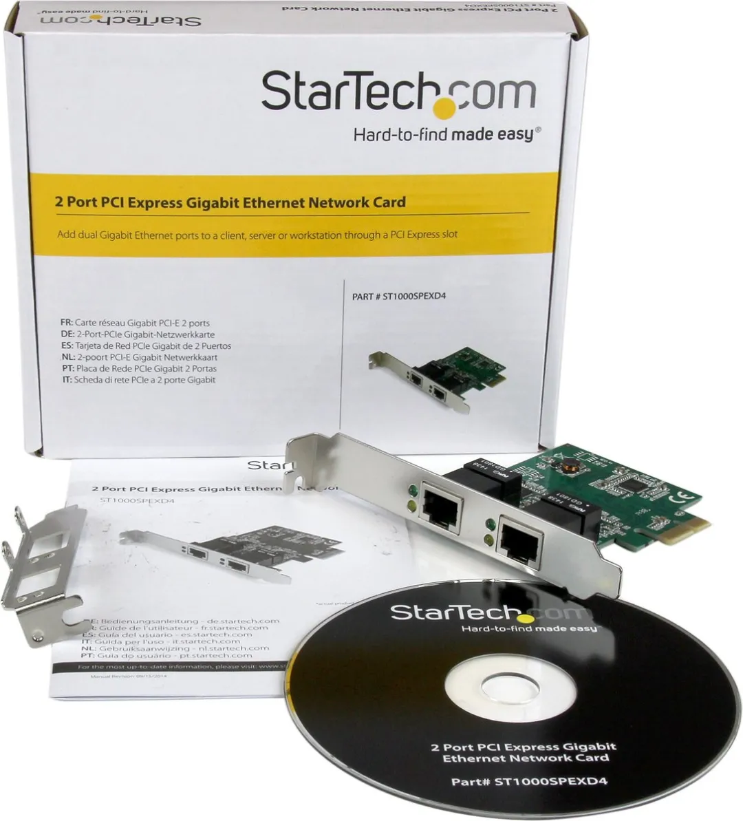Startech ST1000SPEXD4 2-Poorts Gigabit PCIe Netwerkadapter - afbeelding 6 van 6