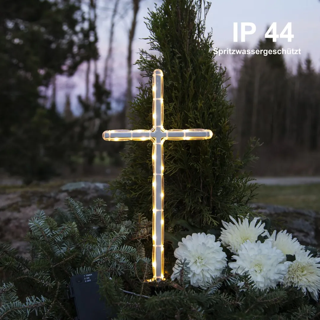 Star Trading LED Grafverlichting Gravecross Warm Wit 42cm - afbeelding 6 van 6