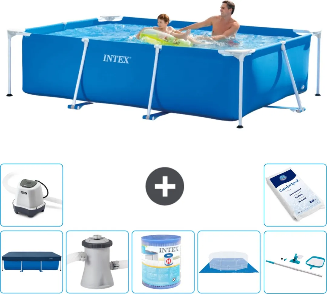 Intex 28271NP-Blauw Rechthoekig Frame Zwembad 260x160x65cm - Blauw - afbeelding 3 van 6