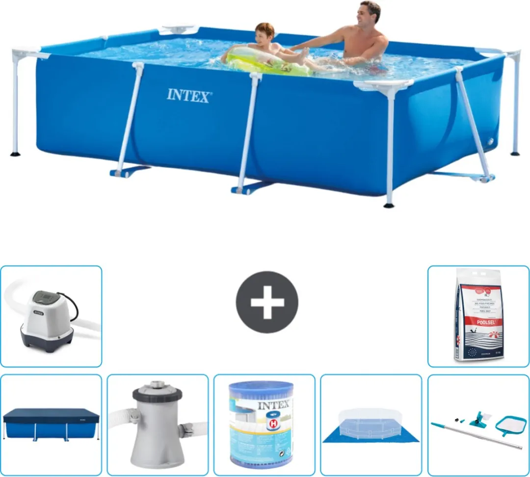 Intex 28271NP-Blauw Rechthoekig Frame Zwembad 260x160x65cm - Blauw - afbeelding 2 van 6
