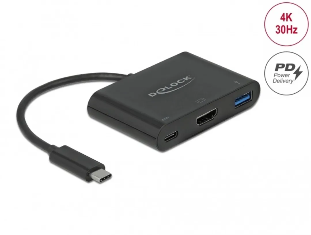 Delock 64091 Laptopdock Type-C - USB 3.2 Gen 1 - Zwart - afbeelding 3 van 4