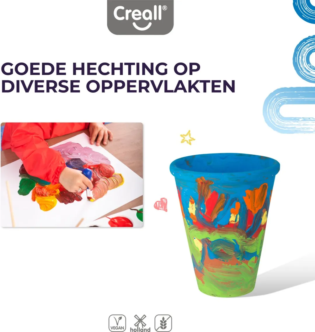 Creall Plakkaatverf - 12 Kleuren Mixset - 12x1000ml
