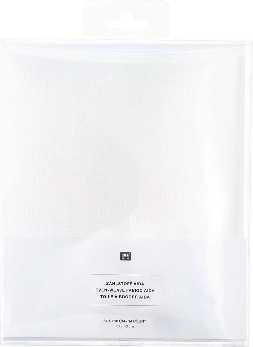 Rico Design Aida Stof Wit 40x40cm - 14 Count