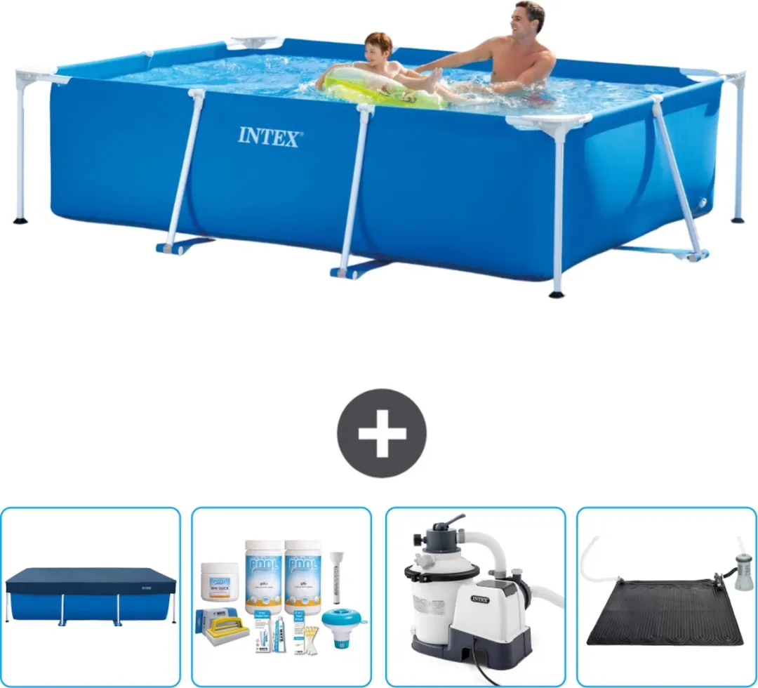 Intex Rechthoekig Frame Zwembad 260x160cm - Blauw - 2282L - afbeelding 2 van 6