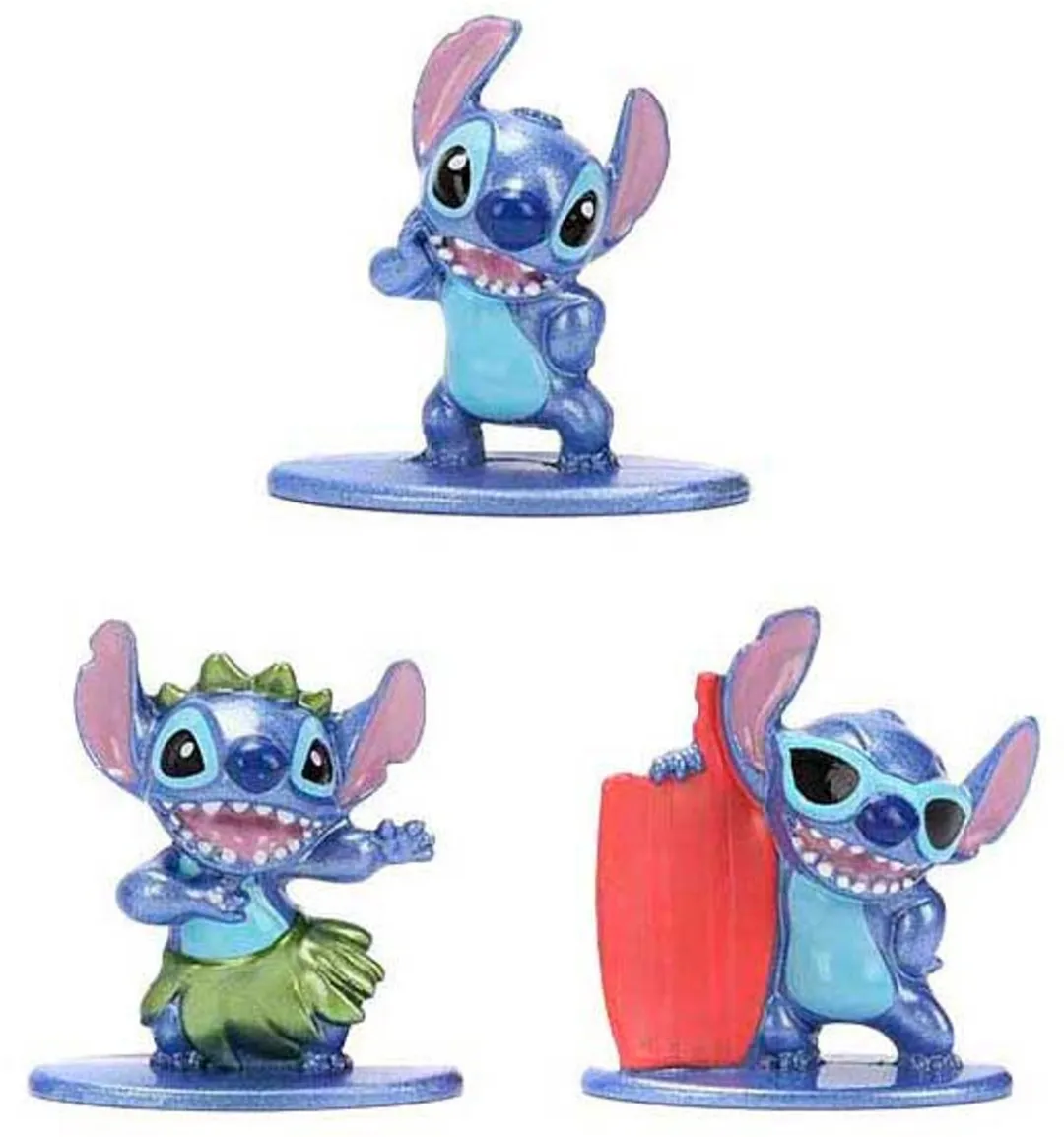 Jada Toys Stitch Mini Speelfiguren - Lilo & Stitch Collectie 3 Stuks - Multicolor