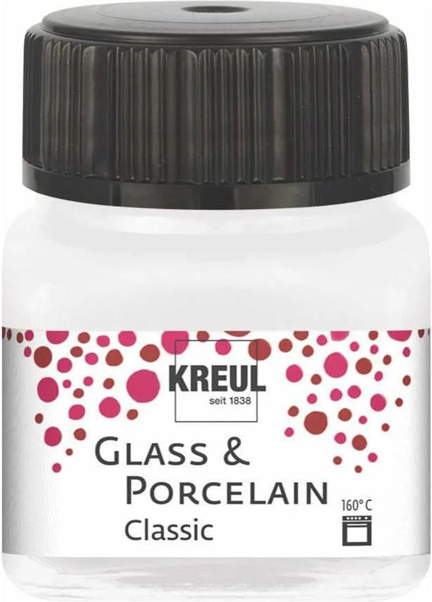 Kreul Glasverf Metallic Parelmoerwit 20ml