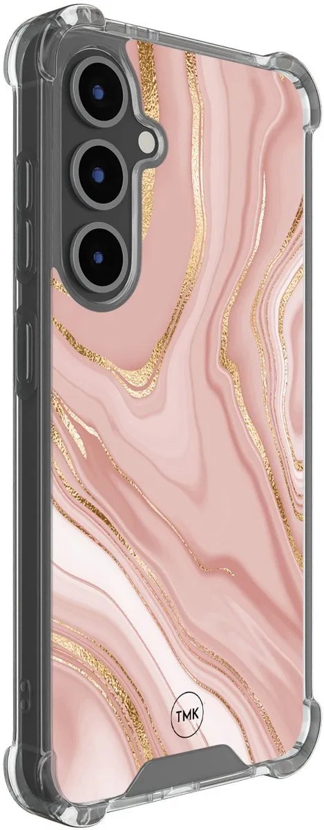 Casevibes S/S24FE/S/005 Hoesje Samsung Galaxy S24 FE - Roze Marble