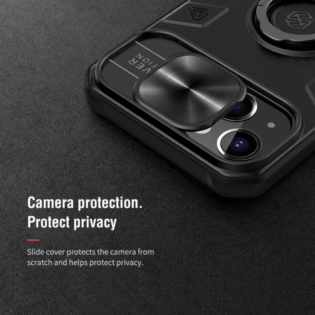 Nillkin CamShield Armor Hoesje iPhone 13 Pro - Blauw
