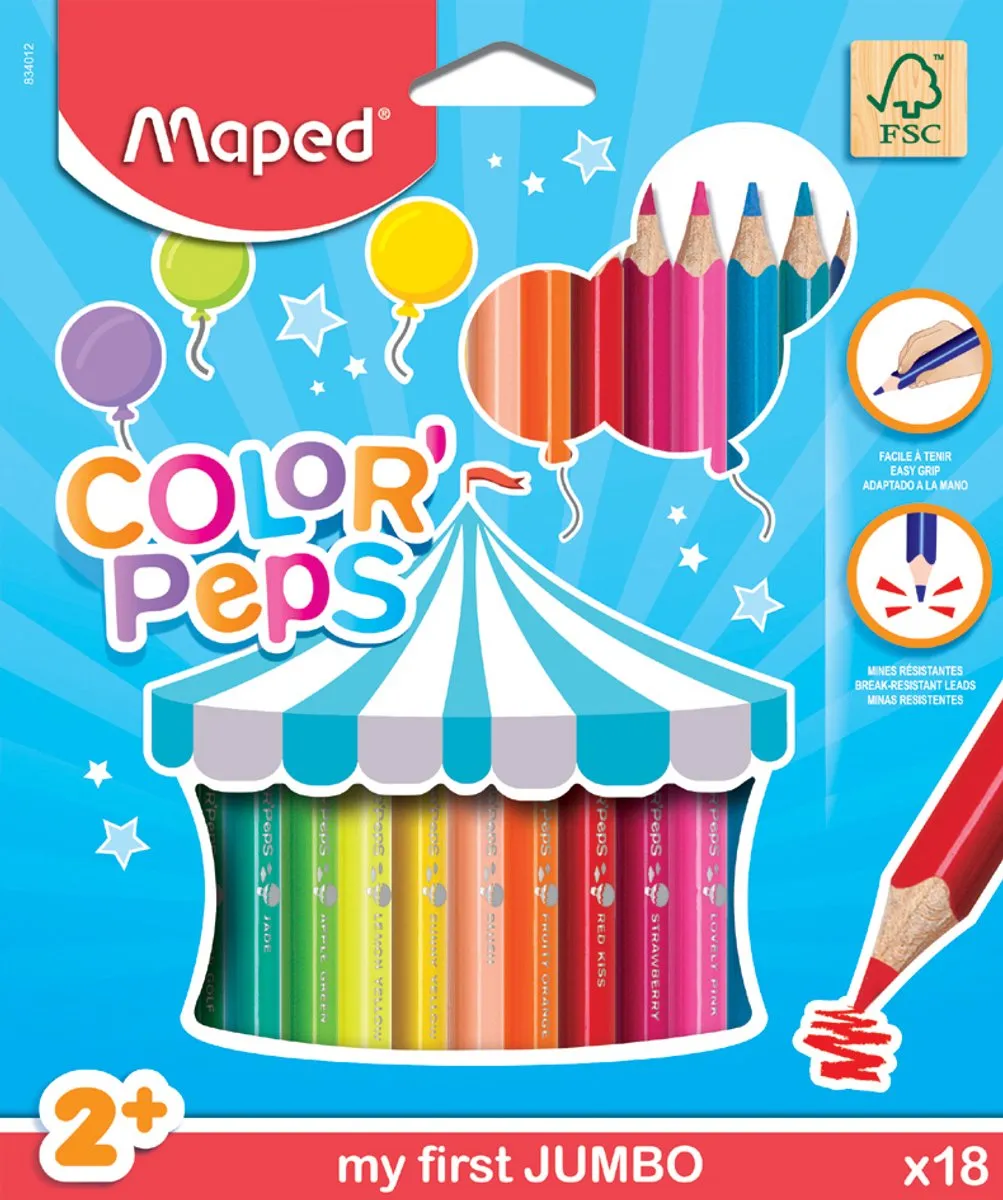 Maped Color'Peps Early Age Kleurpotlood - 12 Stuks Multicolor