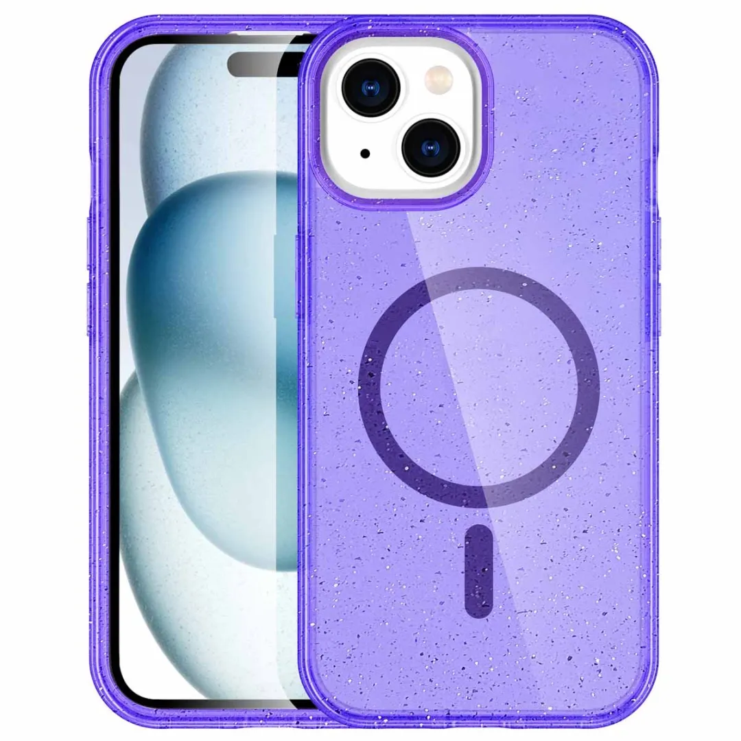 Imoshion iPhone 15 Hoesje Sparkle Glitter Paars