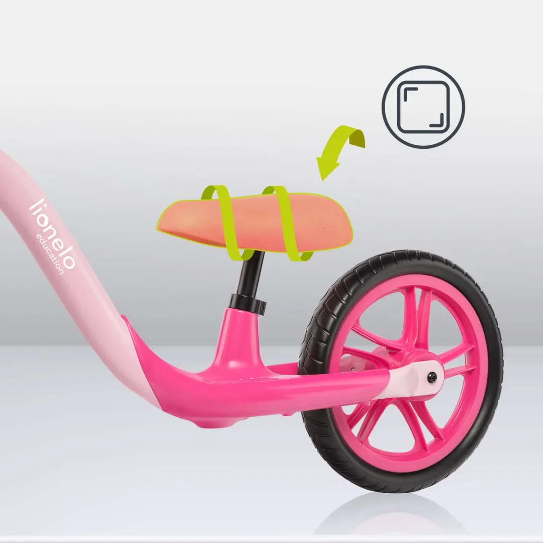 Lionelo Alex Loopfiets 12" - Roze - tot 30kg