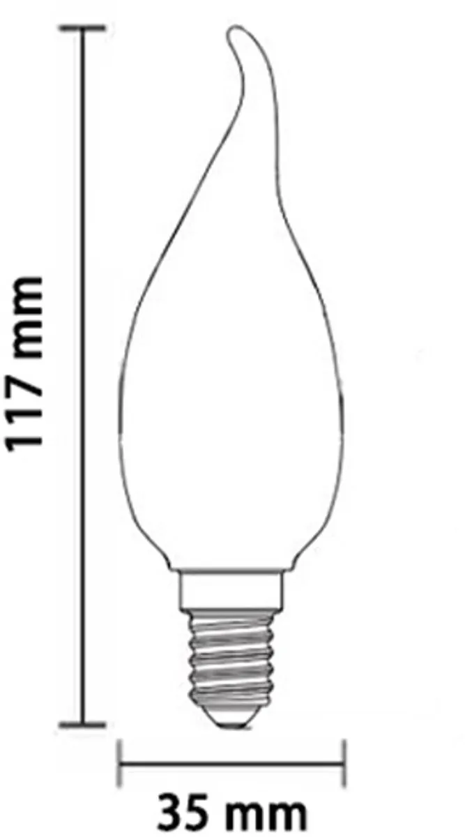 Lybardo E14 LED Kaarslamp 2.6W - 8 Stuks - 2000K Warmwit