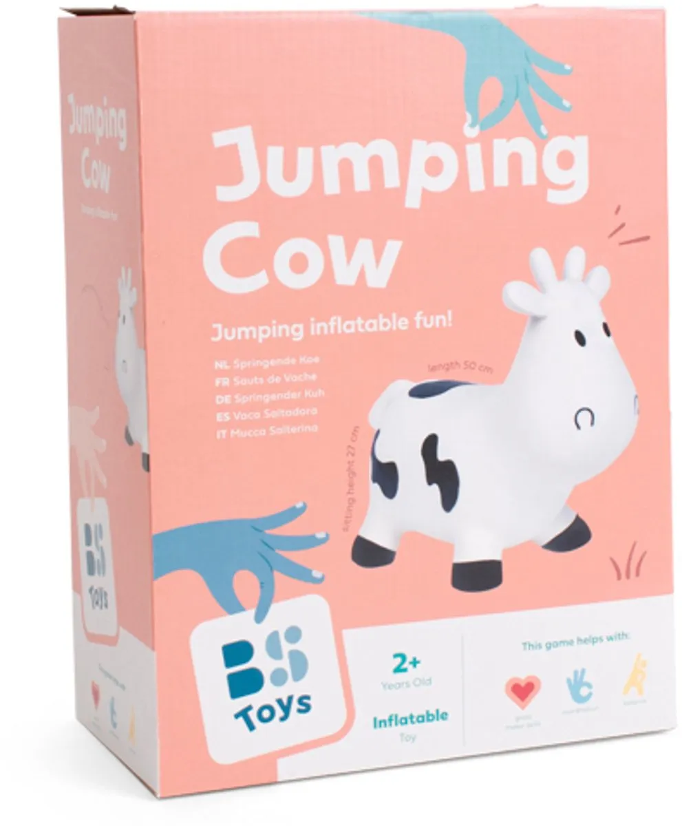 BS Toys Springkoe Jumpbal GA126 - 50 kg - Wit/Zwart