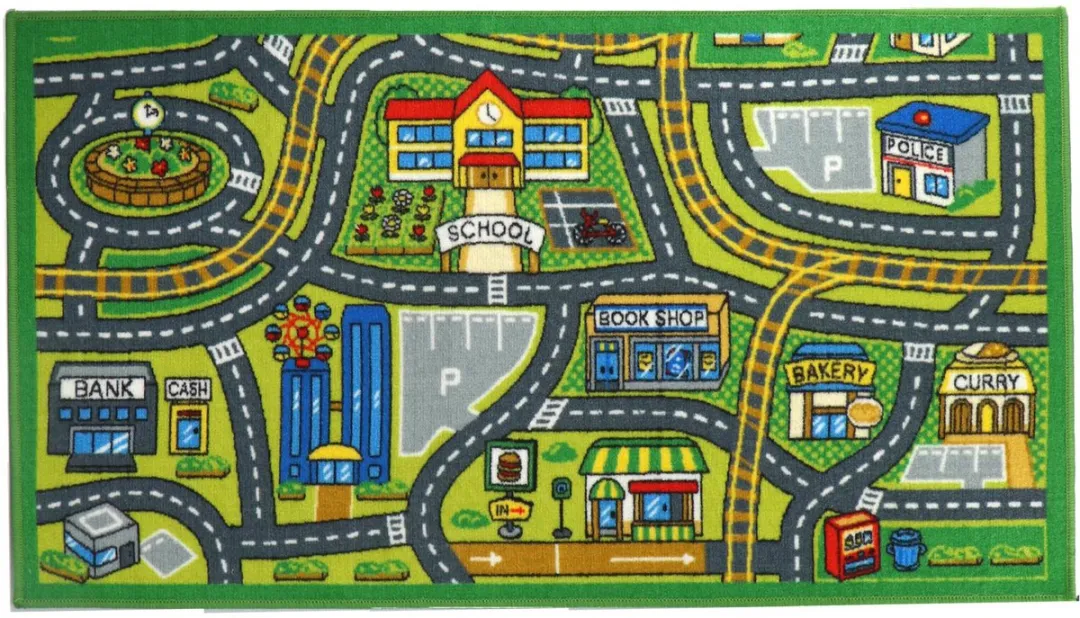 Stratenplan Verkeerskleed 95 x 200 cm