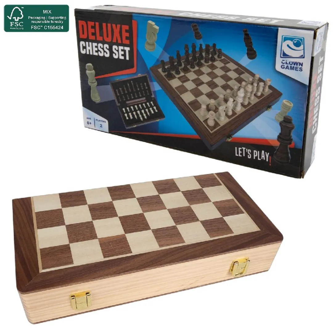 Clown Games Luxe Schaakset FSC-gecertificeerd Hout 2016777