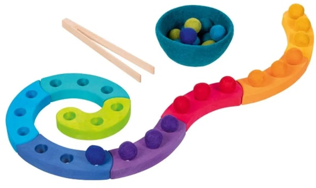 Goki Houten Kleursorteerspel Spiraal GK58354 - 29 Stuks
