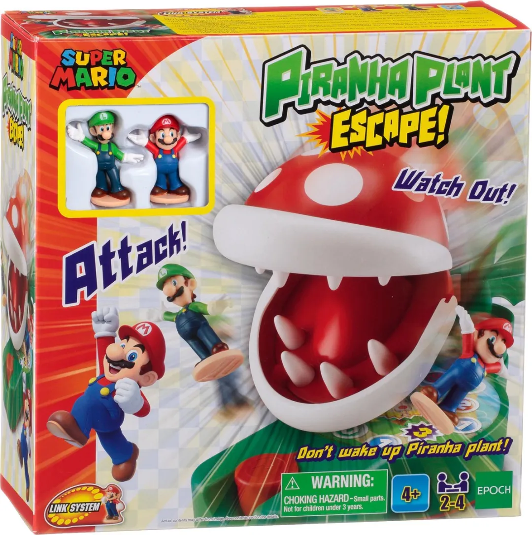 Super Mario Piranha Plant Escape - Spannend bordspel met 2 figuren