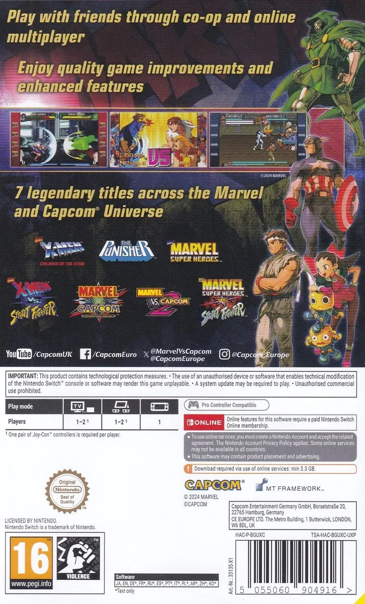 Capcom Marvel vs Capcom Fighting Collection - Switch