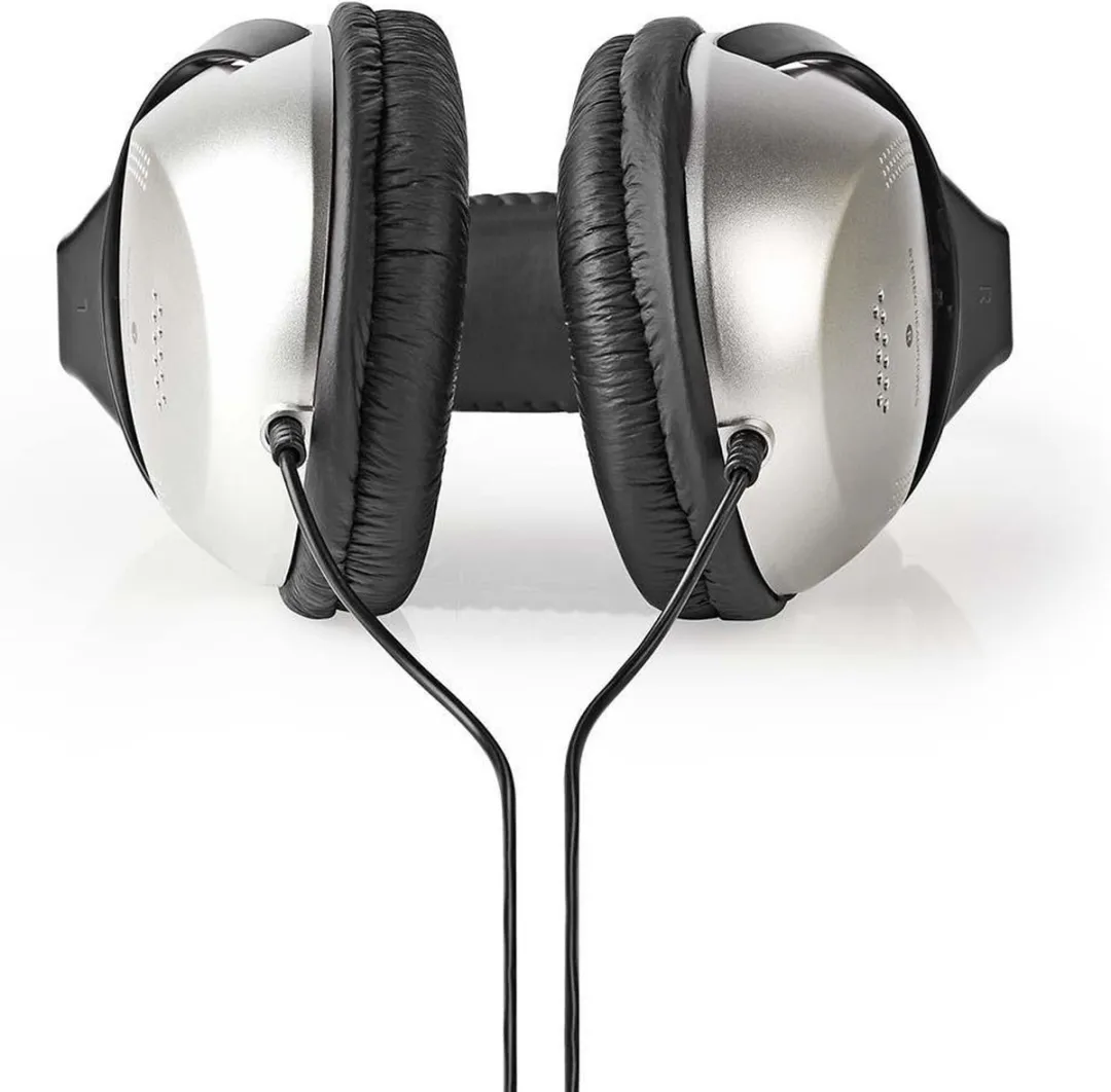 Nedis HPWD1201BK Over-ear Koptelefoon 6m - Zilver/Zwart - afbeelding 6 van 6