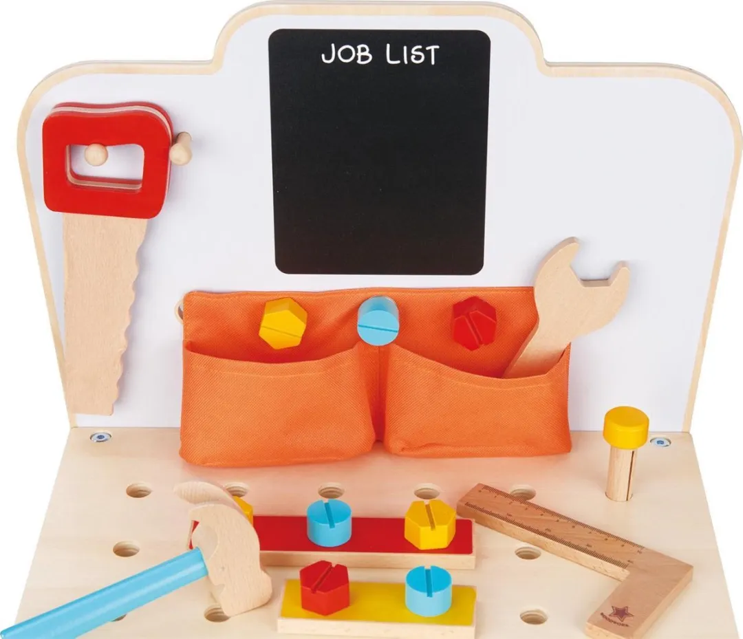 Lelin Toys - Houten Speelgoedwerkbank Inclusief Accessoires